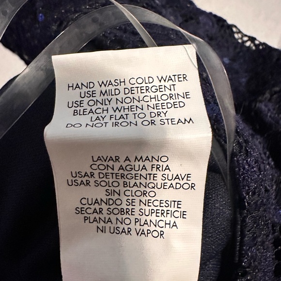 Speechless Navy Lace Sequin Fit & Flare Mini Dress - Picture 9 of 11